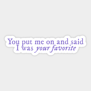 Purple Lyrics Sticker